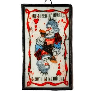 NWT The Queen of Hearts Glass Art